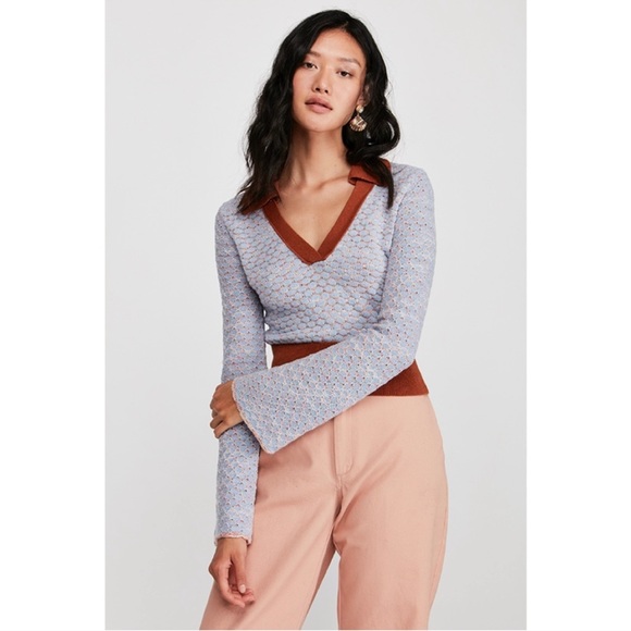 Free People Tops - NWT Free People Round About V Neck Sweater XS